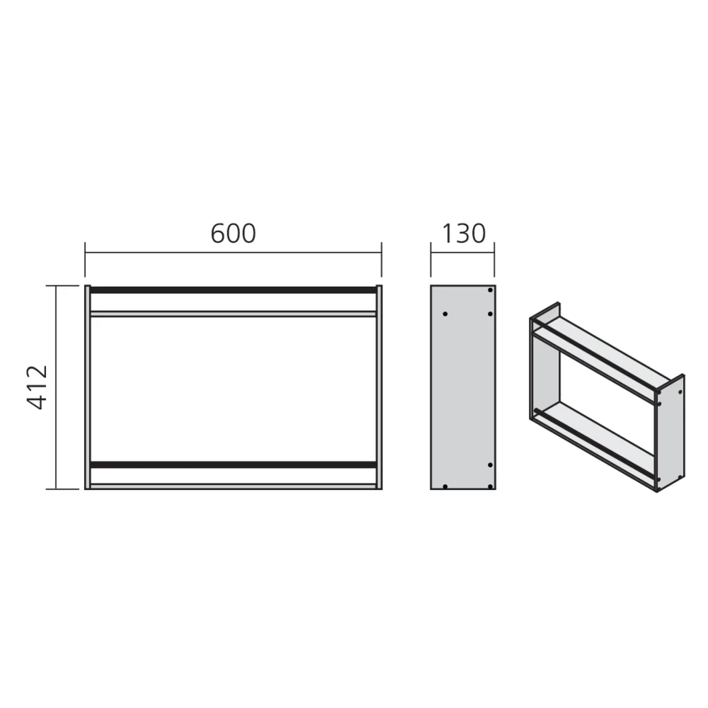 Etagère à poser pour îlot MODULAR 600 mm