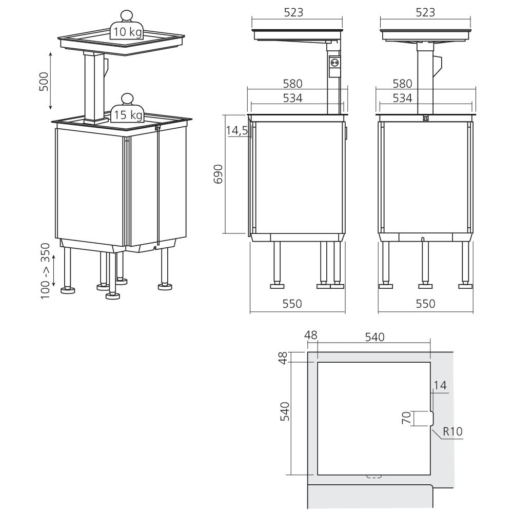 Ensemble d'angle motorisé QANTO