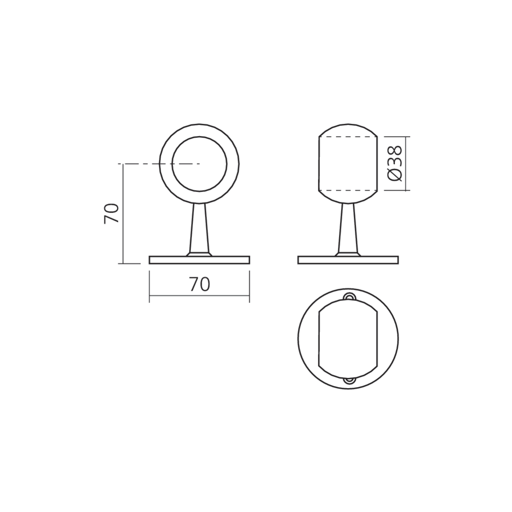 Support intermédiaire sphérique