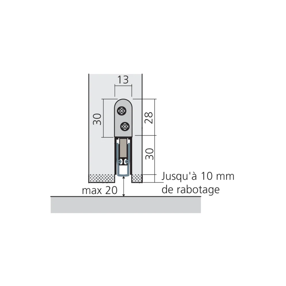 Joint de bas de porte bois à encastrer