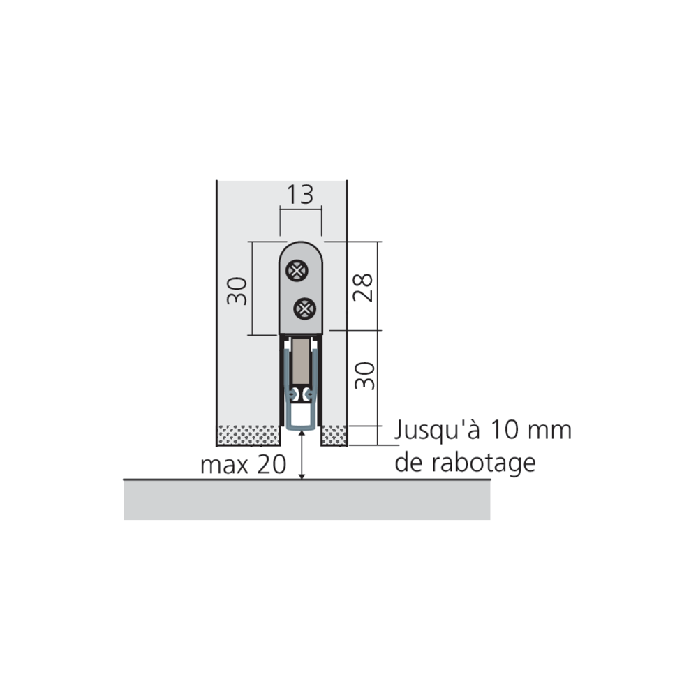 Joint de bas de porte bois à encastrer