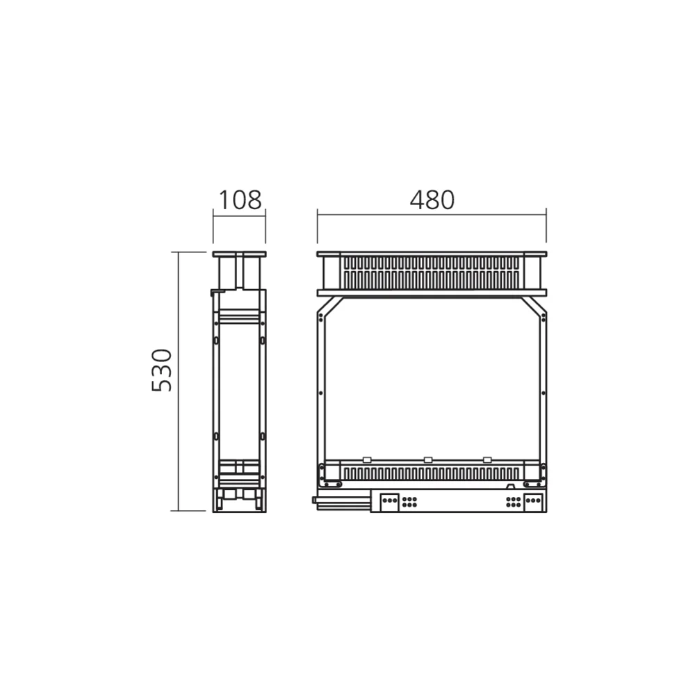 Ensemble étroit range-bouteilles