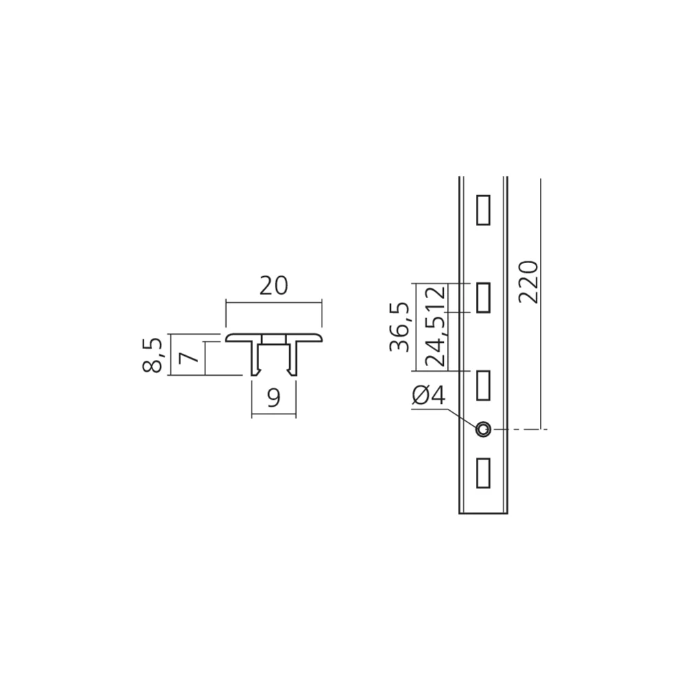 Crémaillère double recouvrement