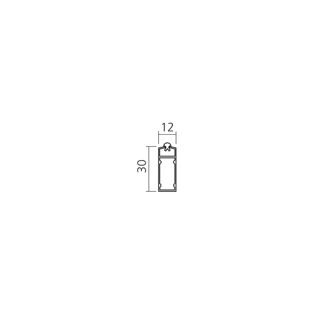 Tube de penderie rectangle antibruit