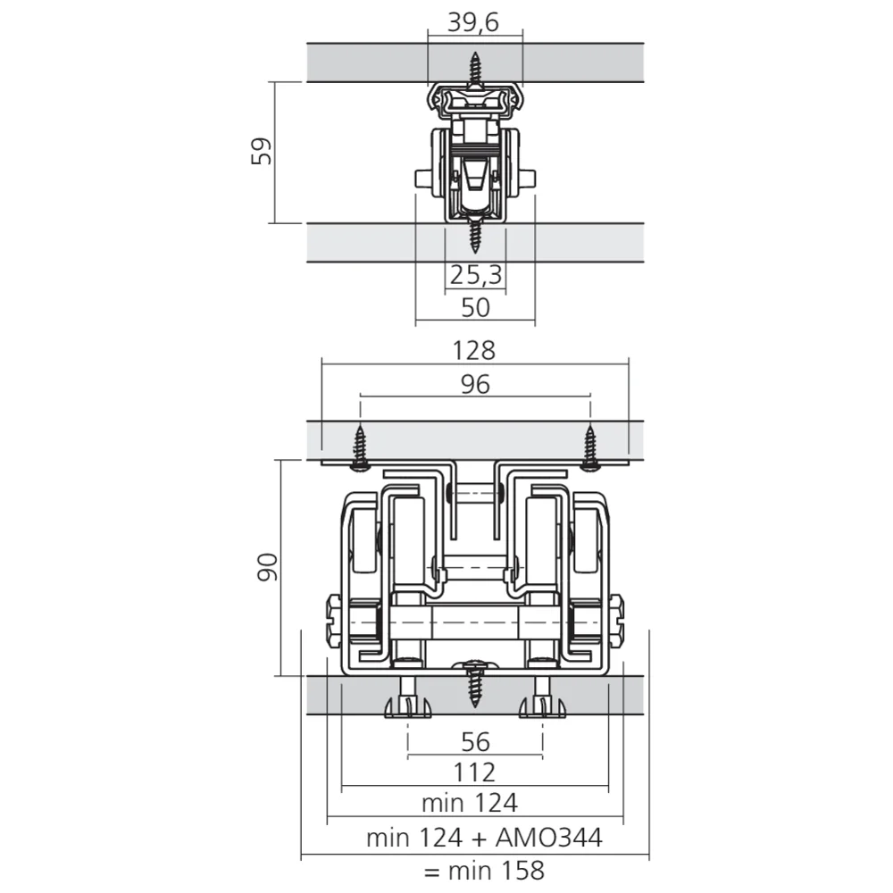 Coulisse d'armoire 200 kg