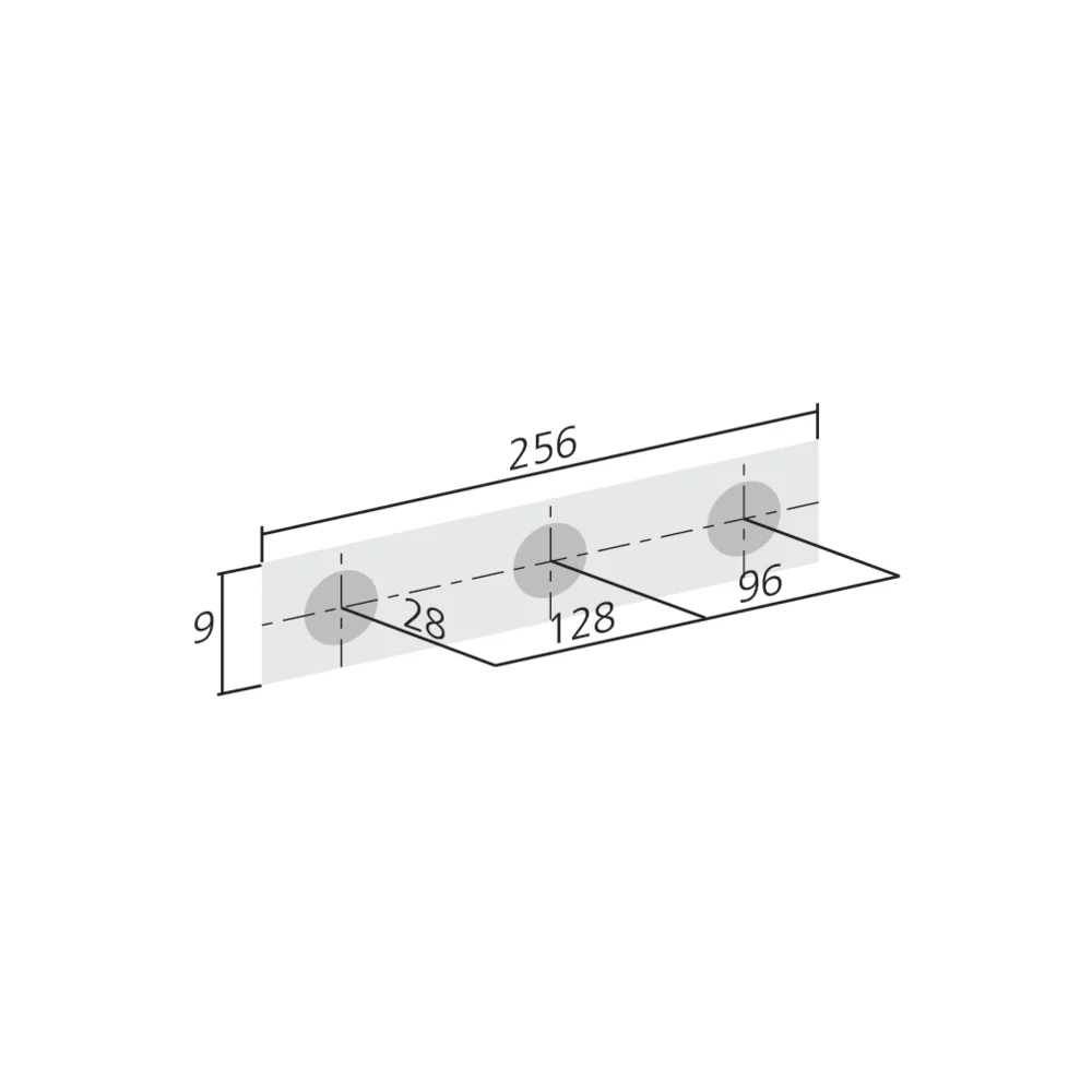Poignée asymétrique
