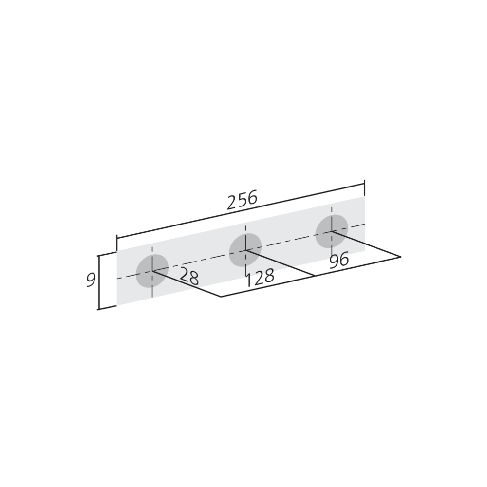 Poignée asymétrique