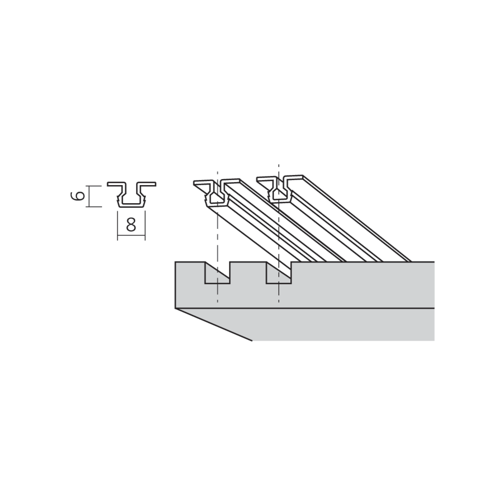 Rail de guidage Roll 12