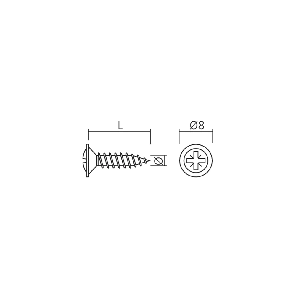 Vis bois tête large