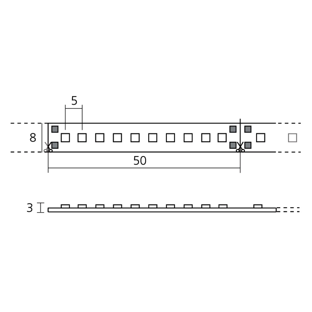 Bande LED NANO IP44 8 mm 120 LEDs/m