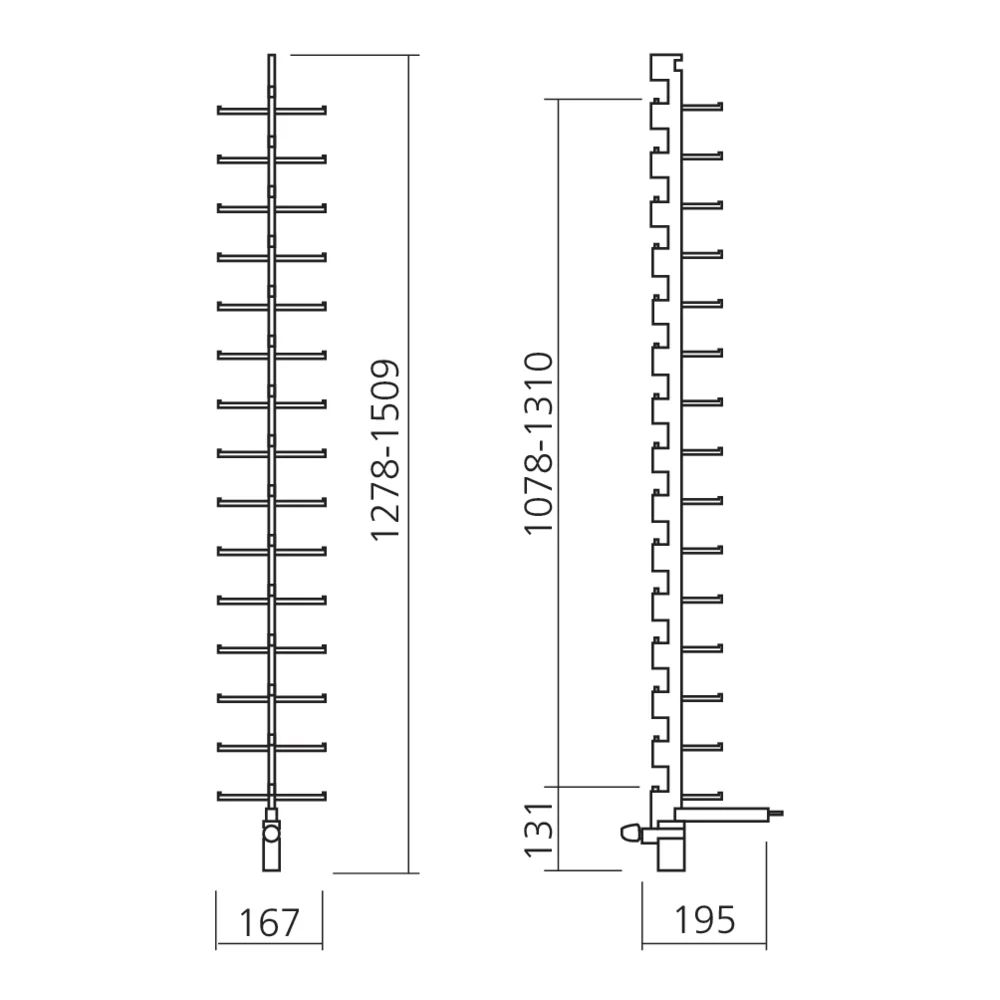 Colonne Alumina noire à clé