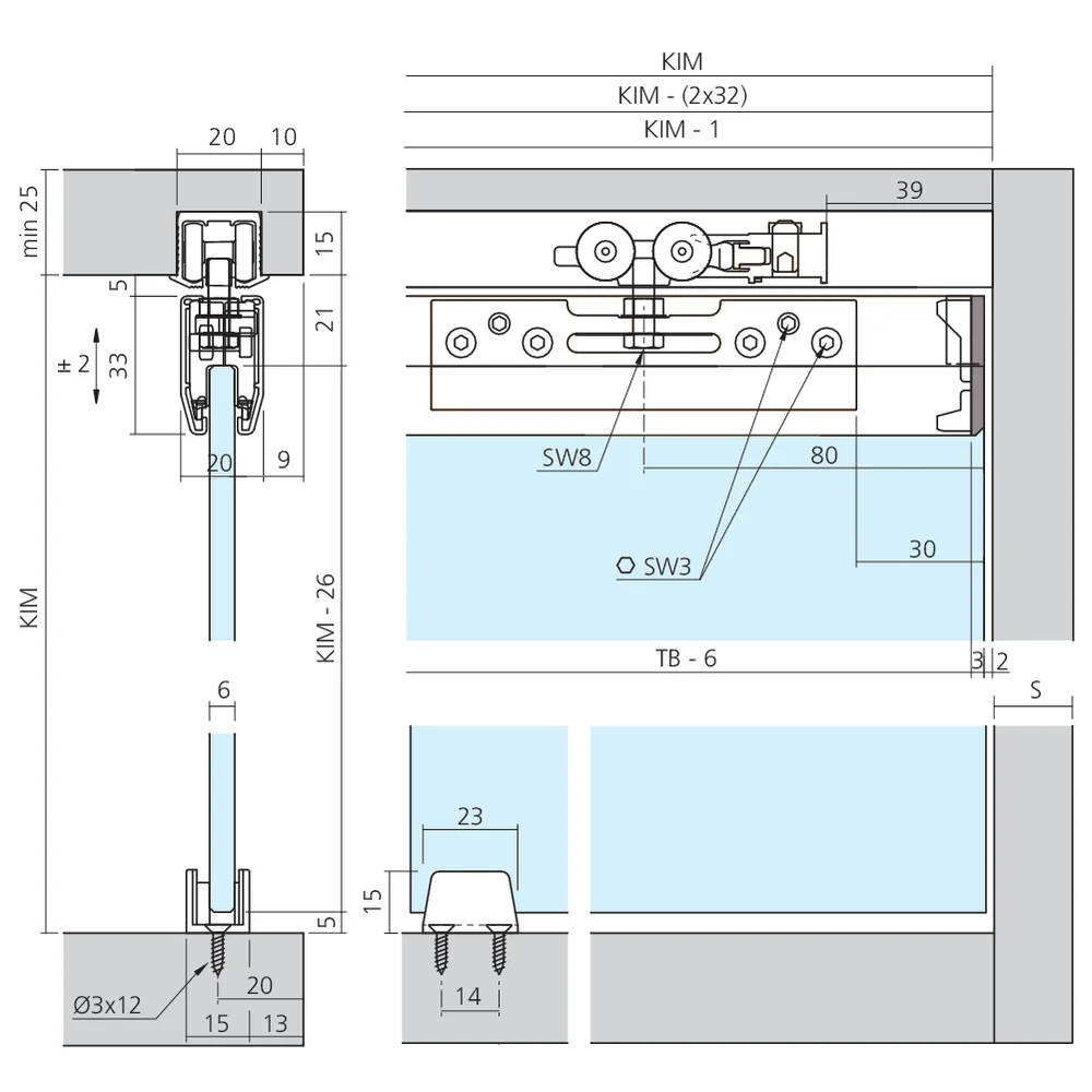 Garniture Clipo 36 G Verre