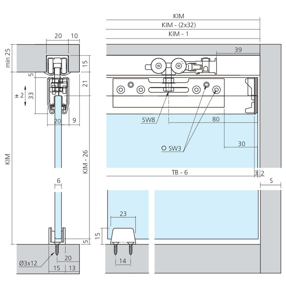 Garniture Clipo 36 G Verre