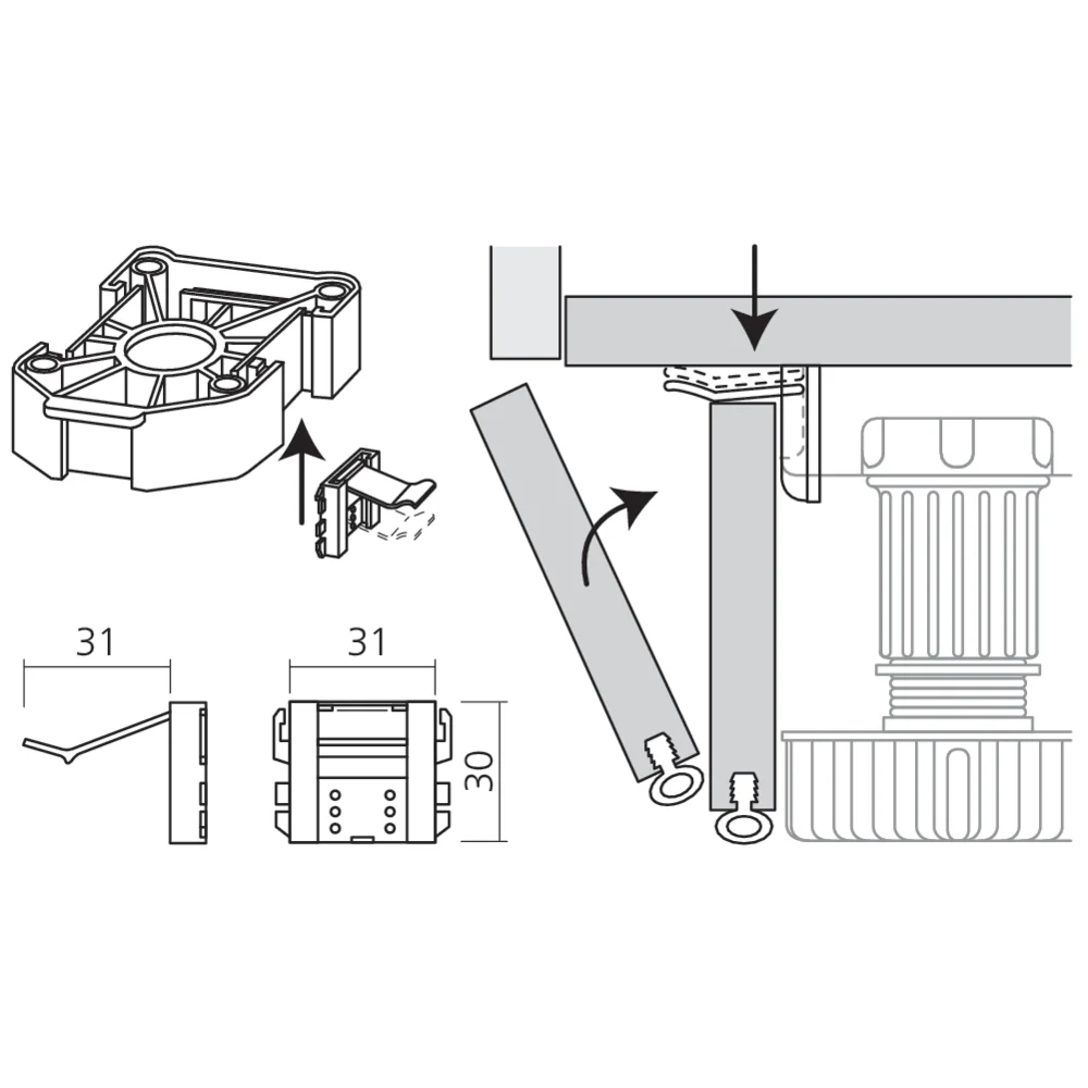 Clip Axor pour plinthe