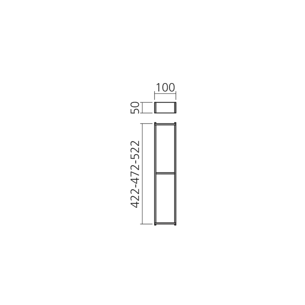 Boîte largeur 100 mm design bois