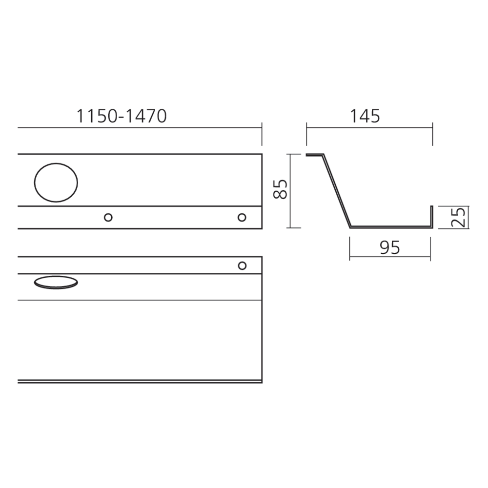 Goulotte passe-câbles Slim