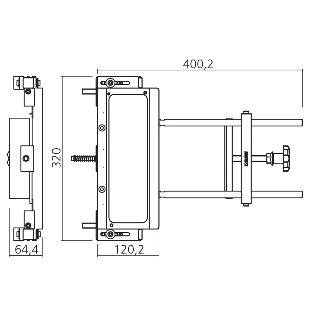 Gabarit de pose pour charnières invisibles