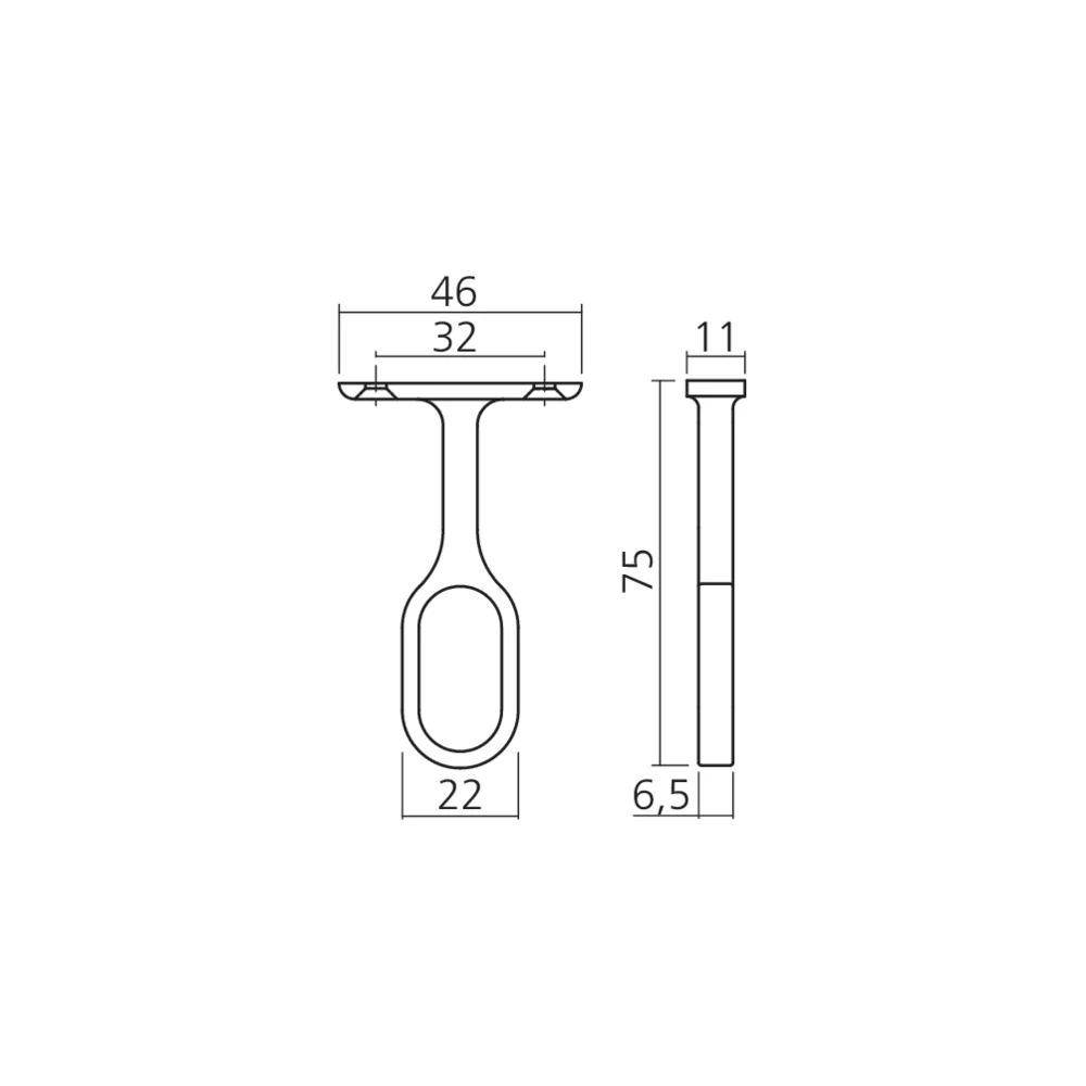 Support tube de milieu