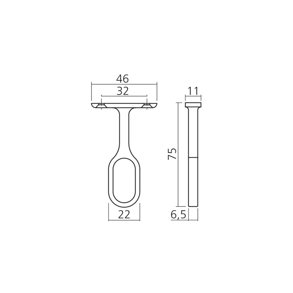 Support tube de milieu