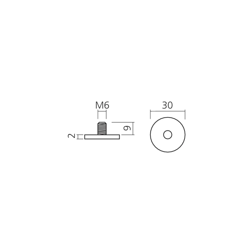 Support de butée adhésif inox