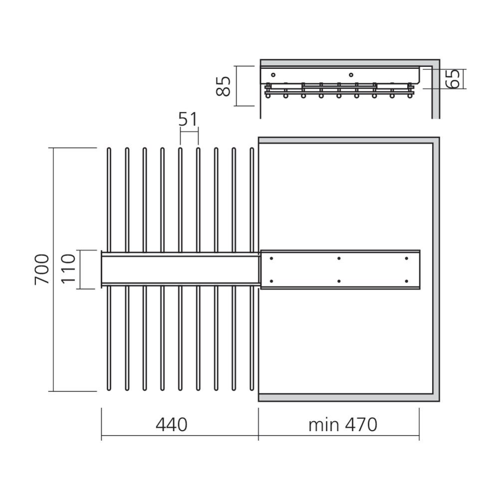 Porte-pantalons double LINÉA