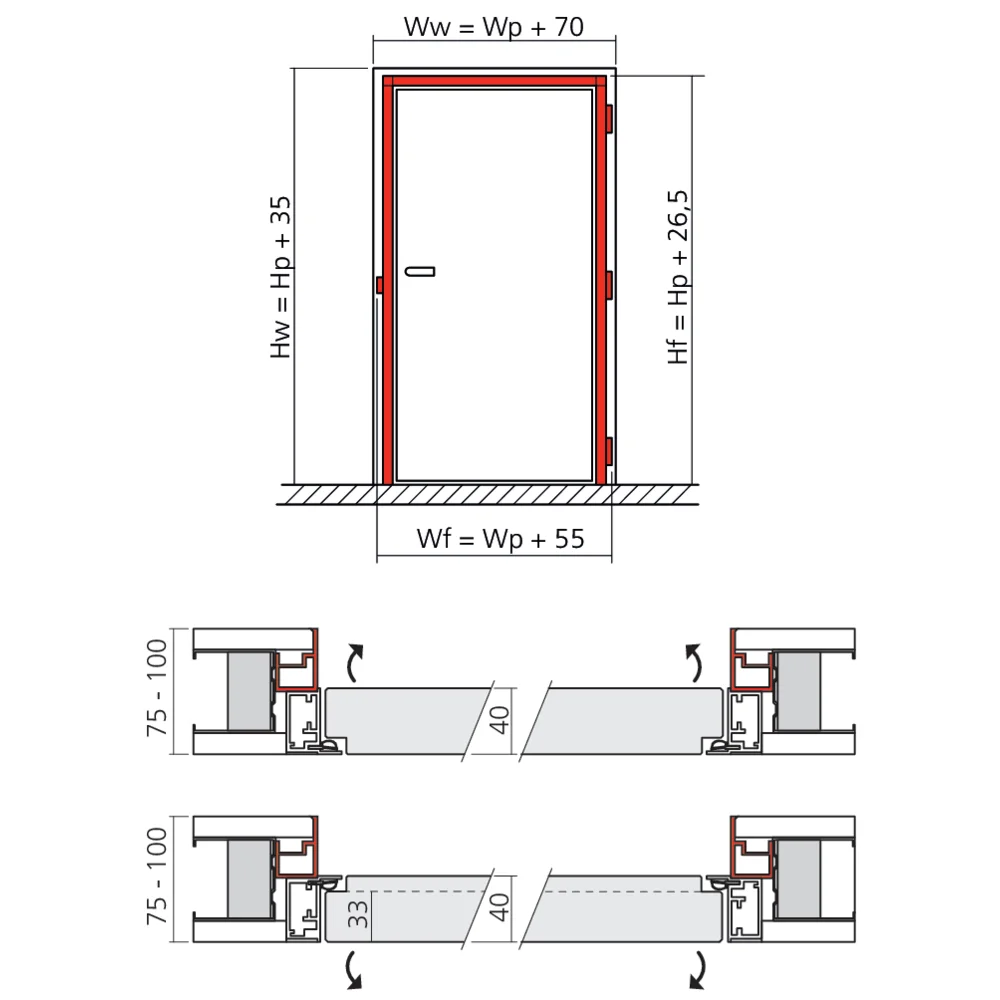 Set pour porte sous-tenture X40