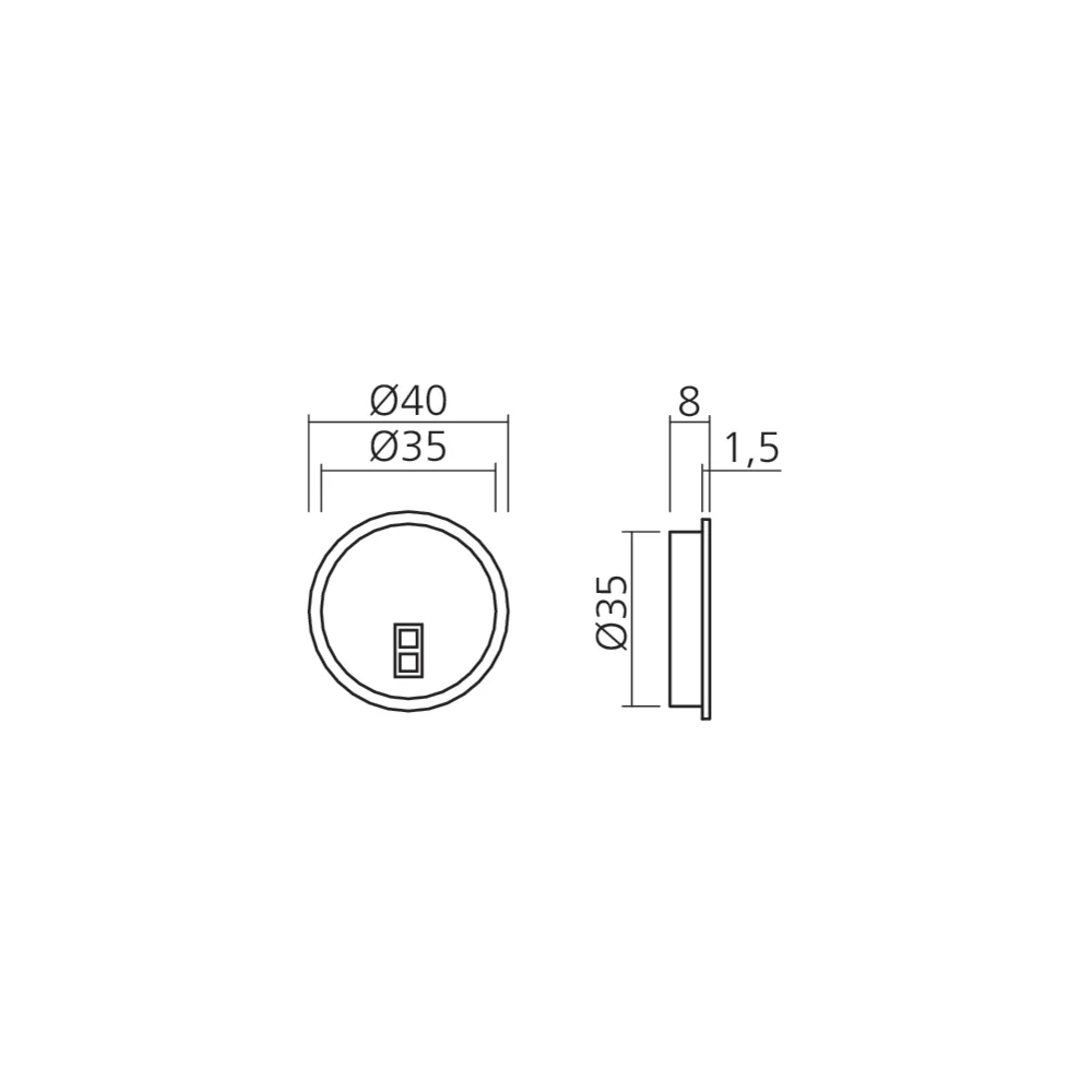 Interrupteur / variateur blanc ajustable