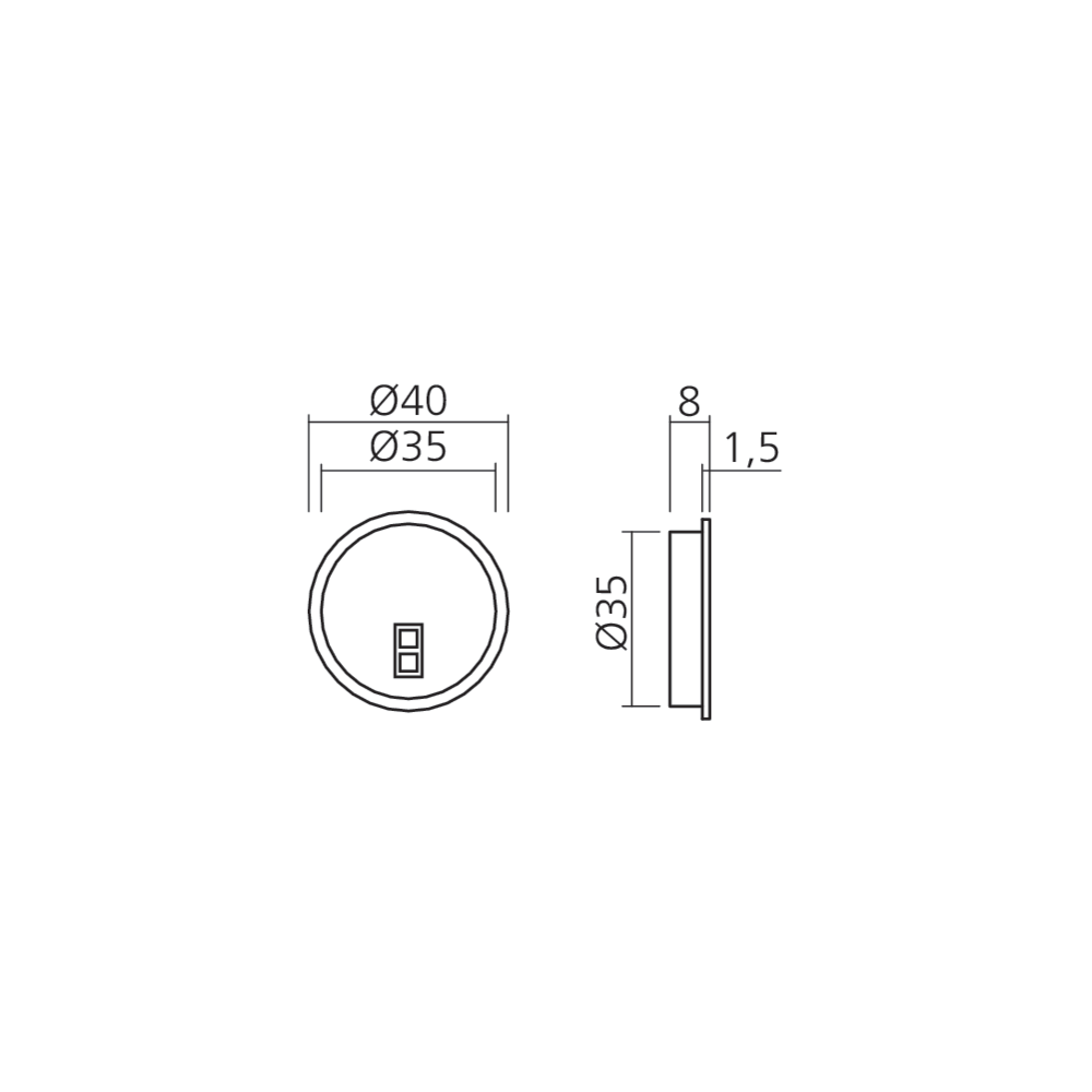 Interrupteur / variateur blanc ajustable