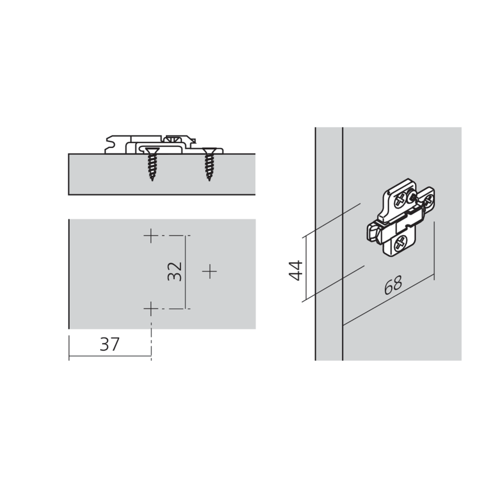 Embase CLIP à visser