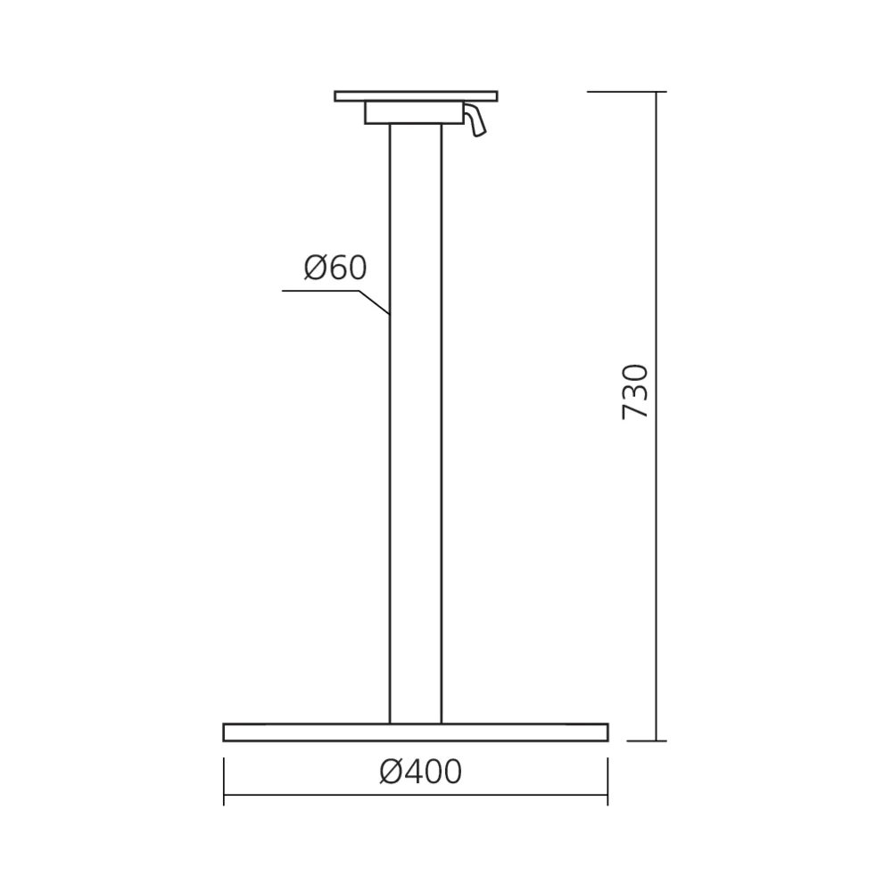 Pied de table repliable