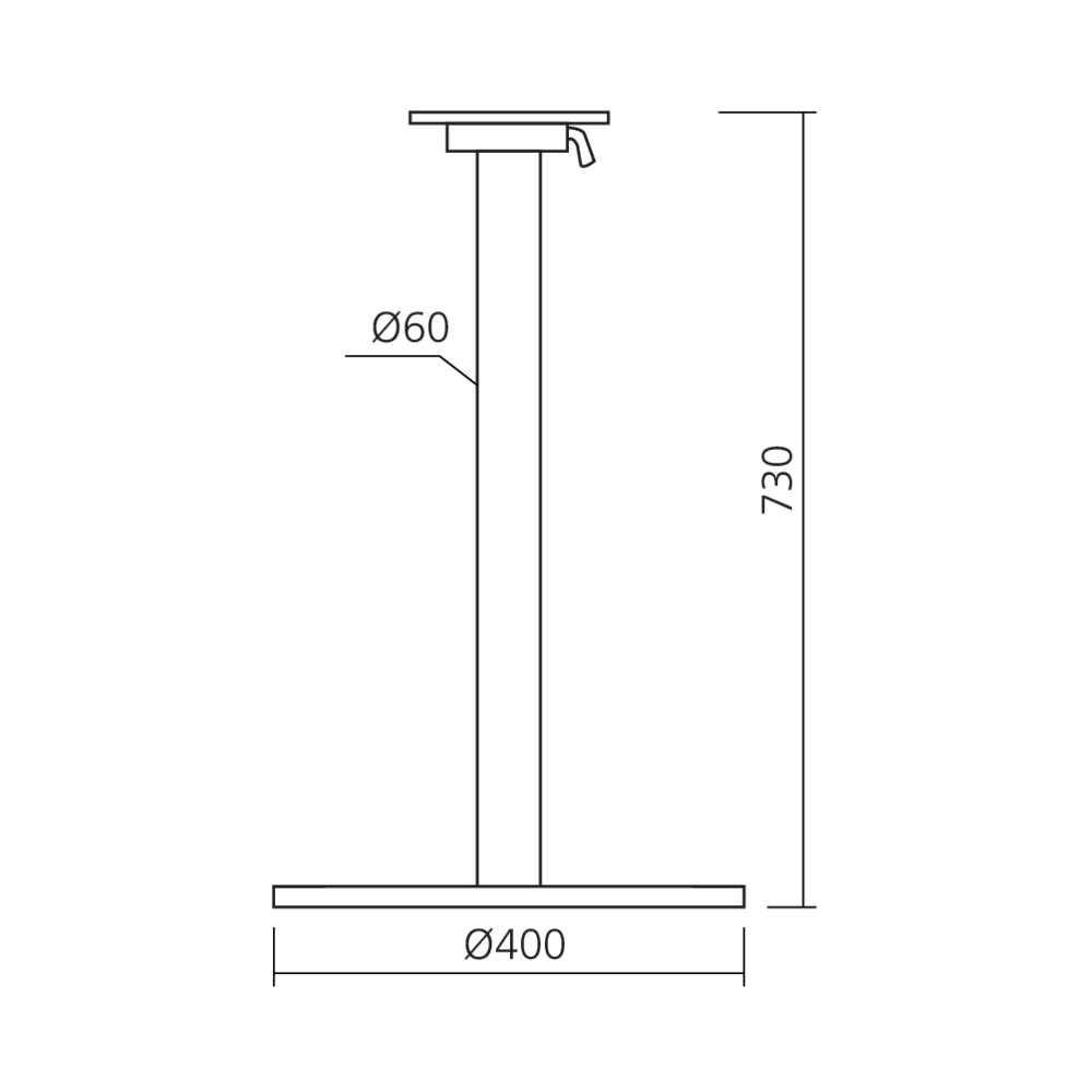 Pied de table repliable