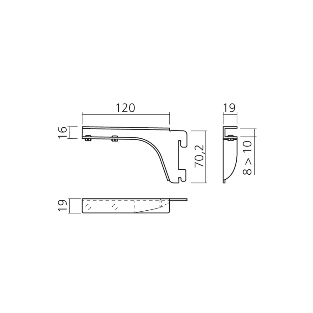 Consoles courtes pour tablette verre
