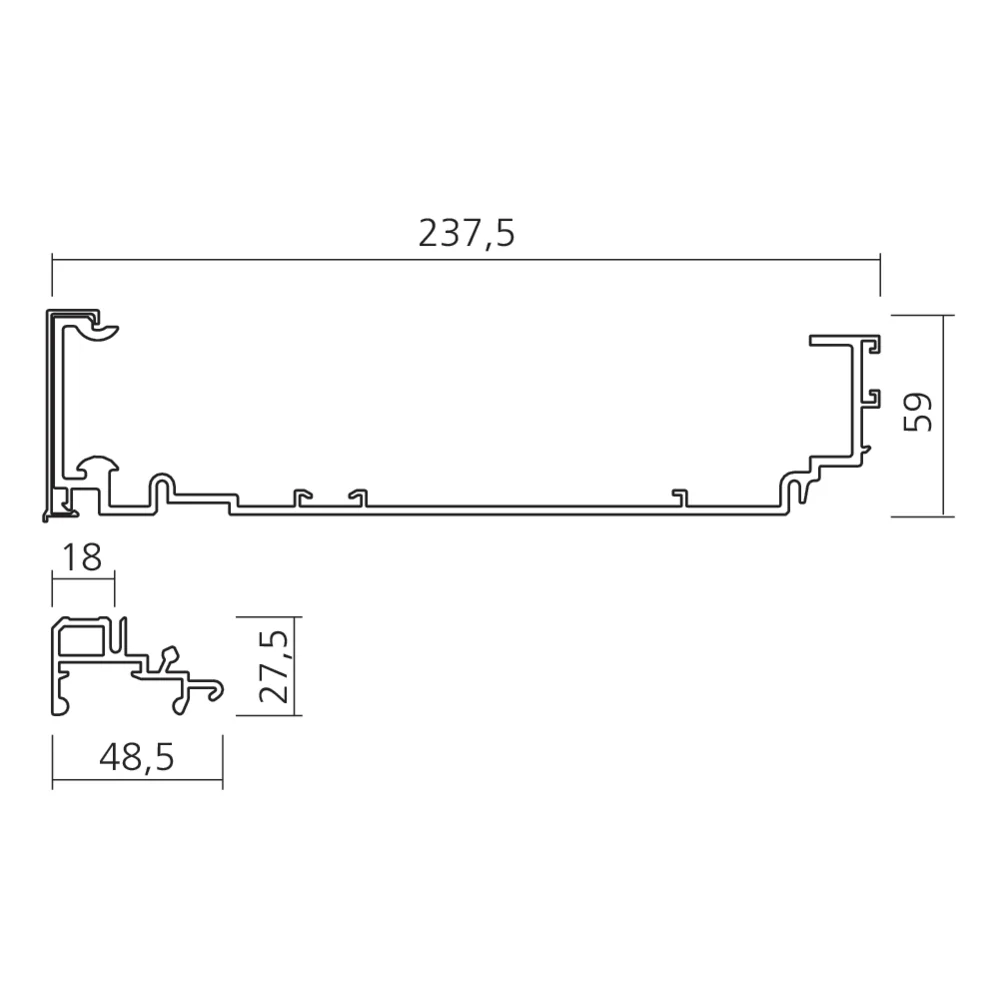 Set de rail haut et bas PS40