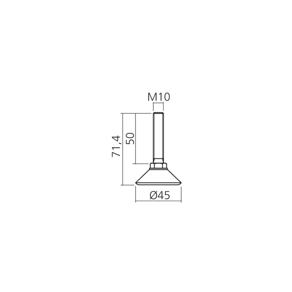 Vérin pour embout taraudé M10