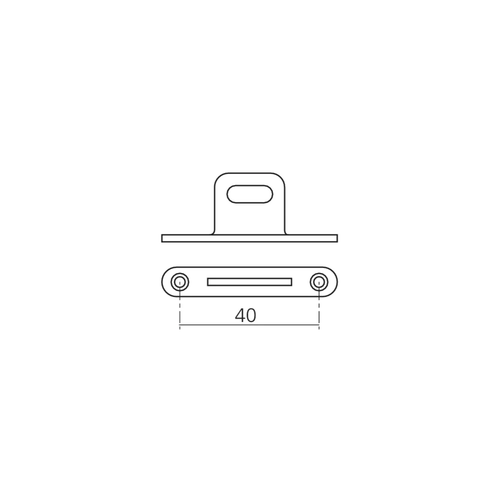 Gâche de serrure pour rail H6340