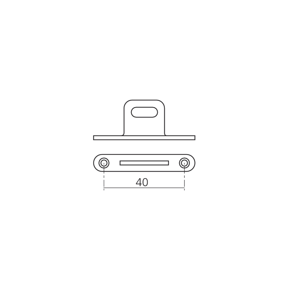 Gâche de serrure pour rail H6340