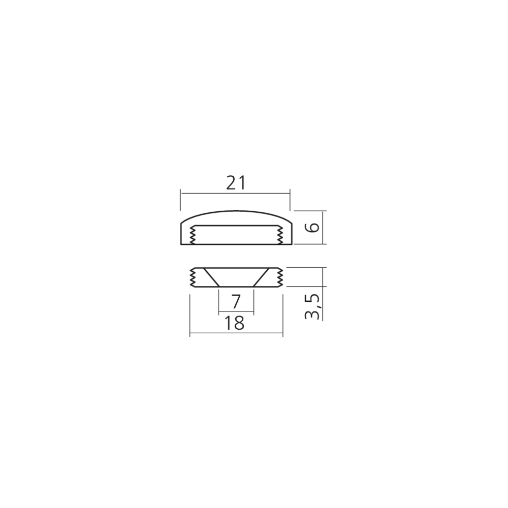 Cache-vis 2 pièces Ø21 mm