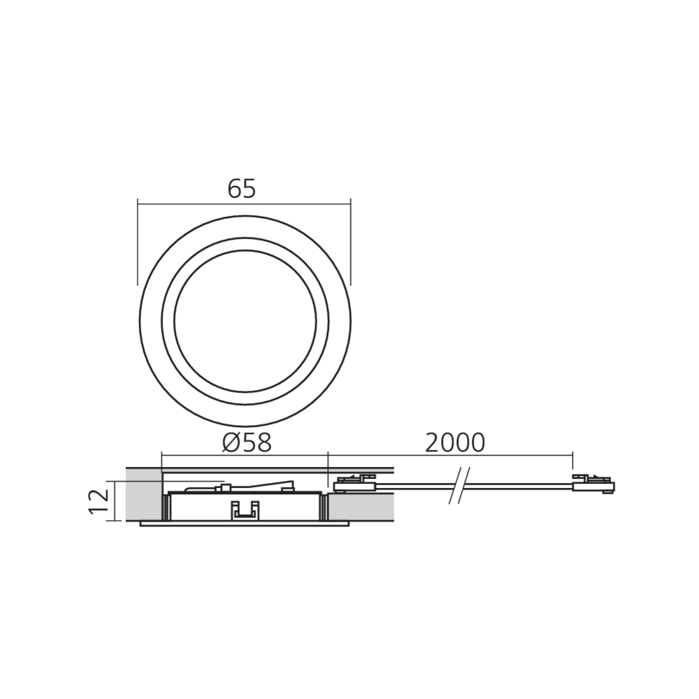 Spot LED Plug rond 12 V