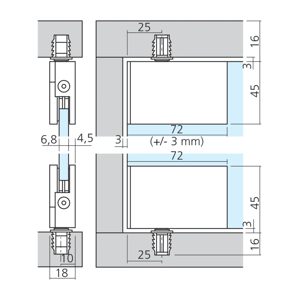 Paire pivot de glace 20 kg