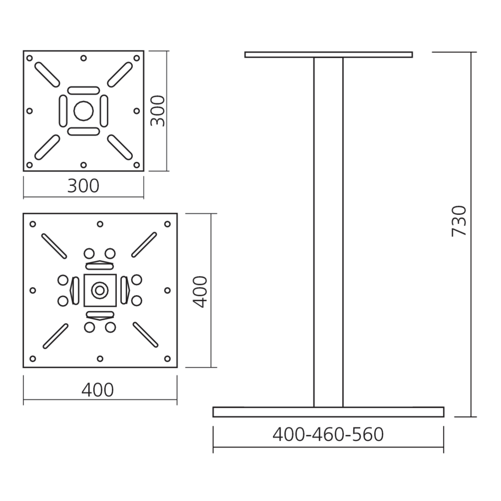 Pied de table QUADRO