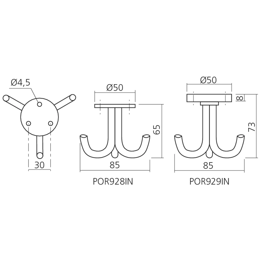 Porte vêtements inox