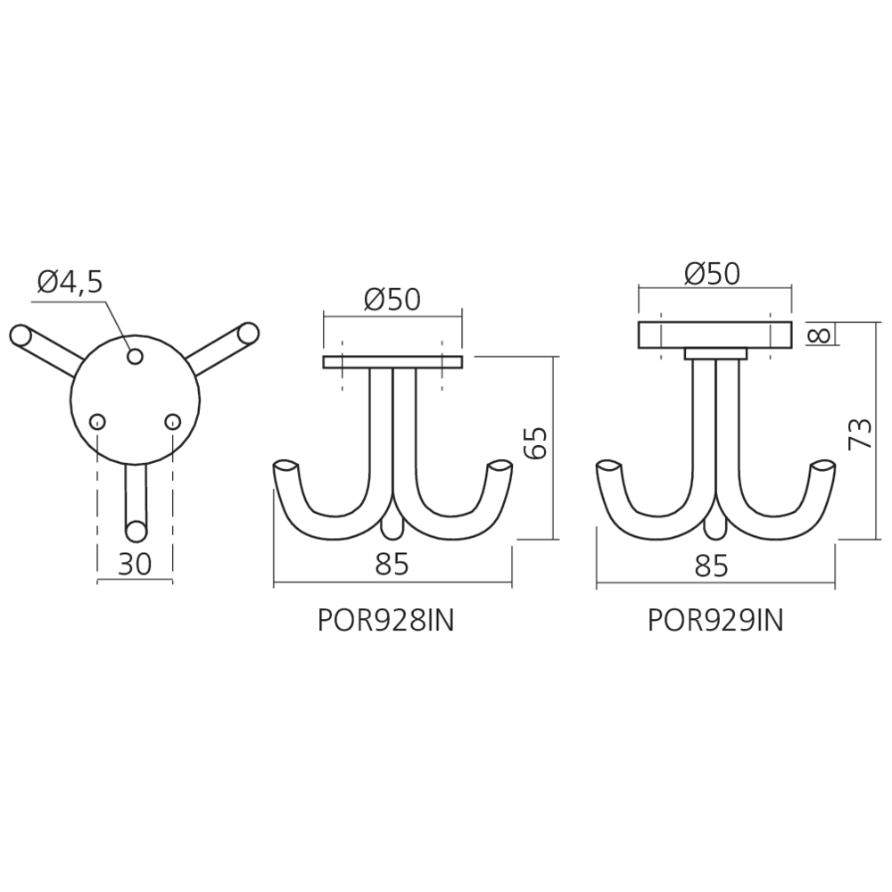 Porte vêtements inox