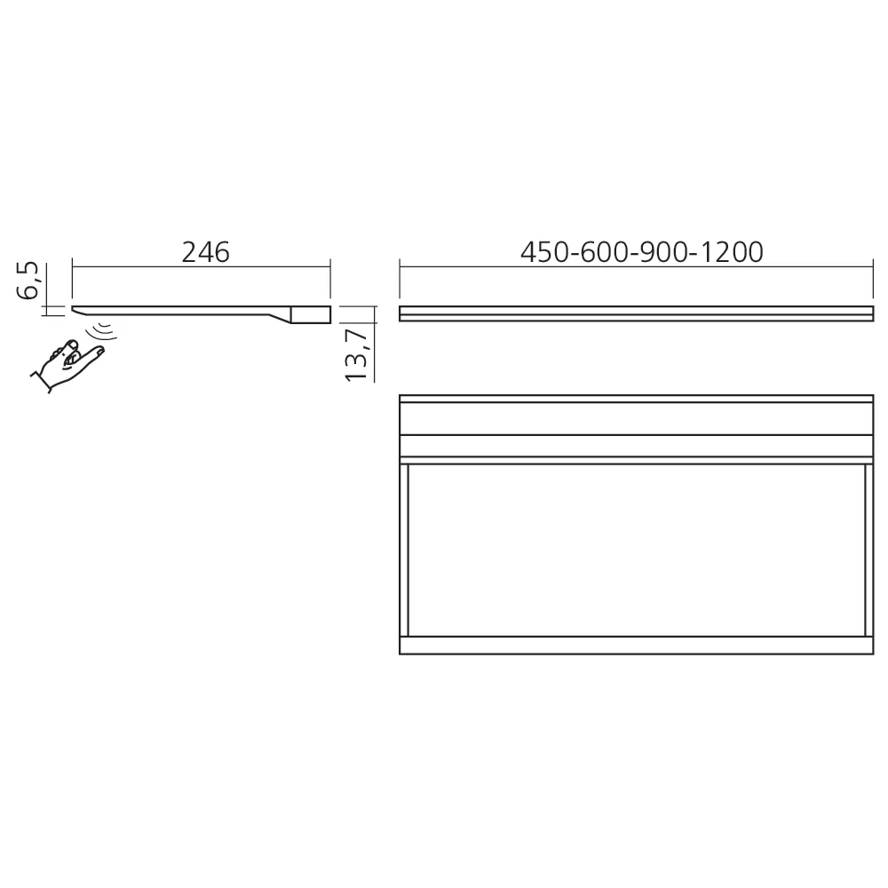 Panneau lumineux blanc ajustable avec interrupteur