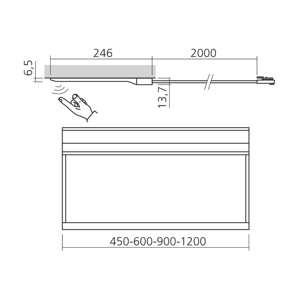 Panneau lumineux blanc ajustable avec interrupteur