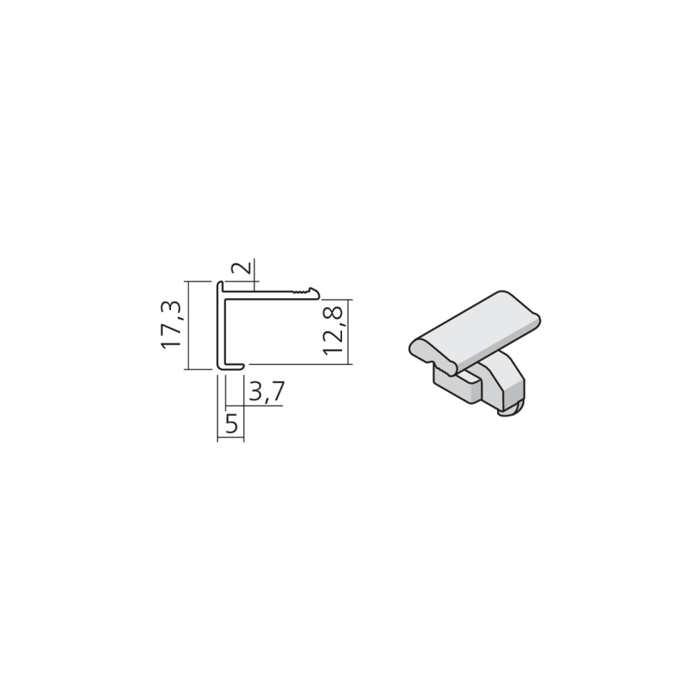 Angles à 90° pour plinthe alu