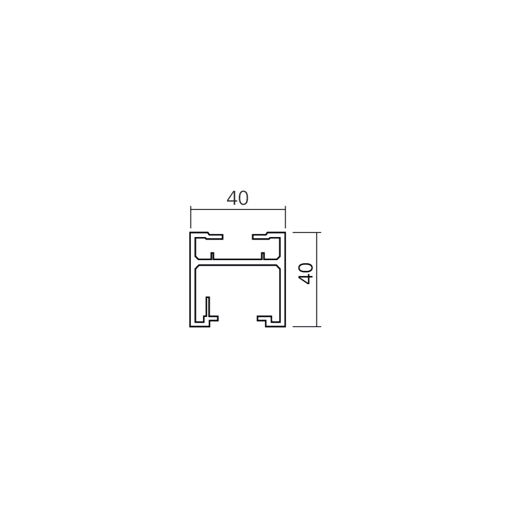 Profil porte battante P40
