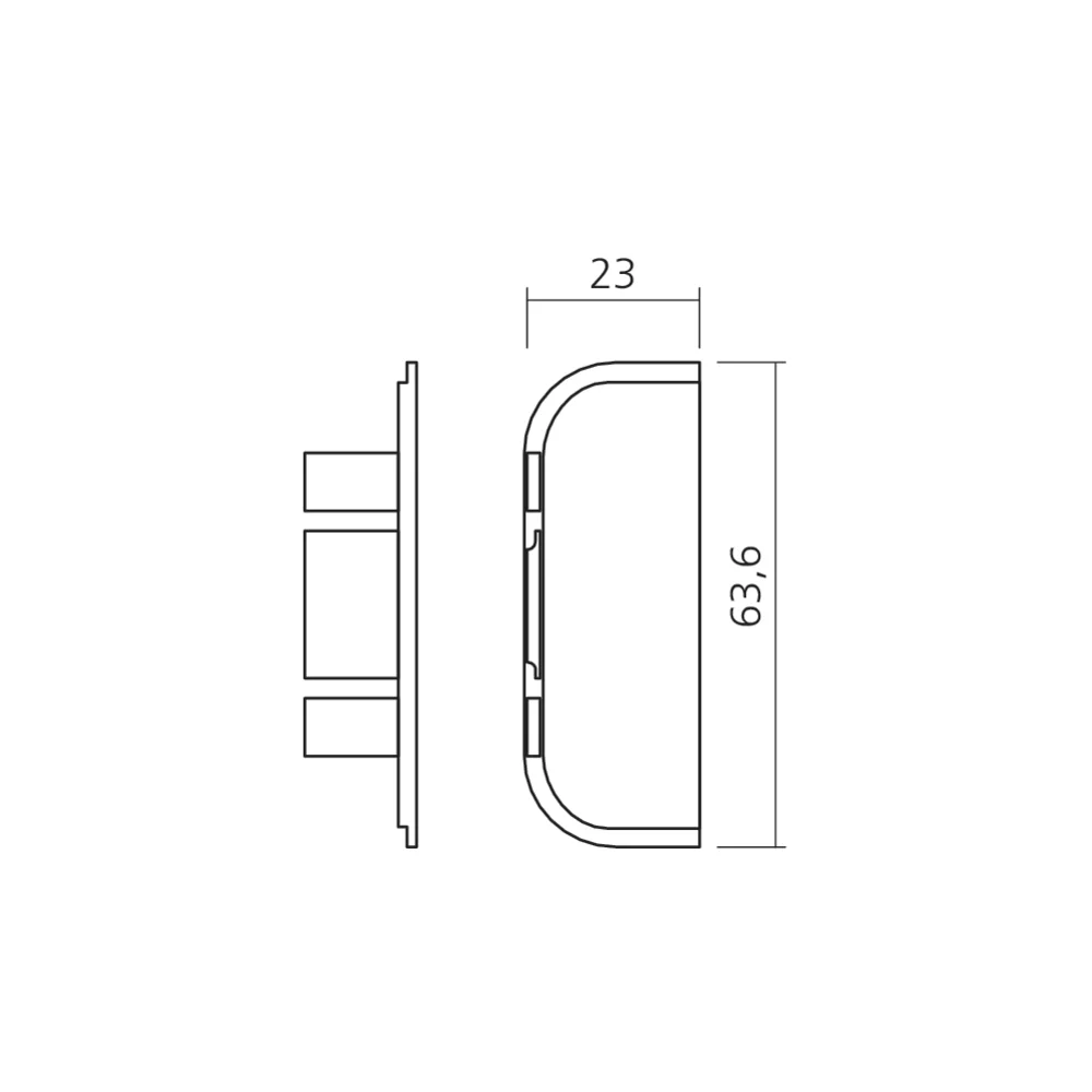 Embout profil prise de main double