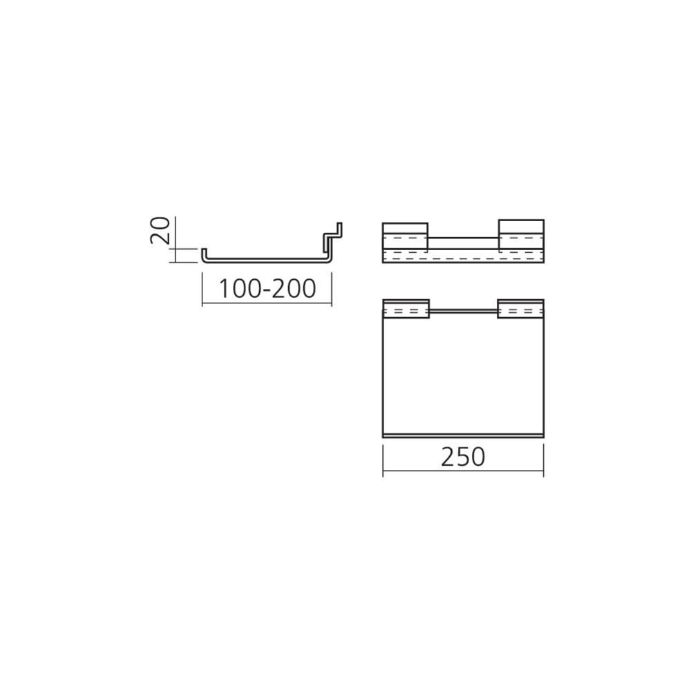 Tablette avec rebord