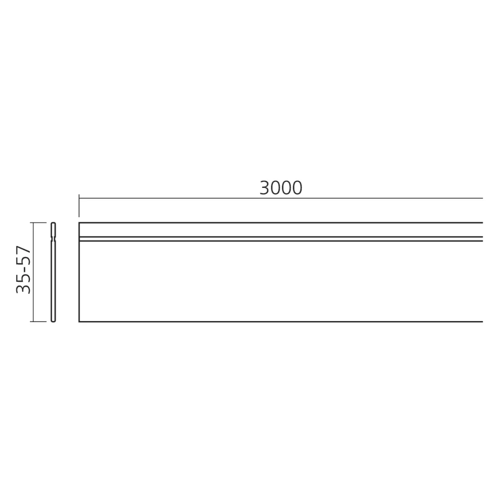 Rail plexi pour côtés de tiroir