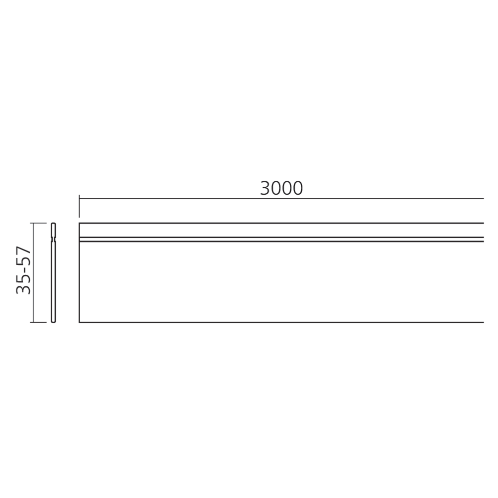 Rail plexi pour côtés de tiroir
